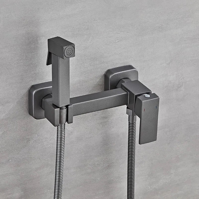 DecorBites™ Bathroom Bidet Faucet Set with Hot Cold Spray Gun Nozzle & Copper Hardware