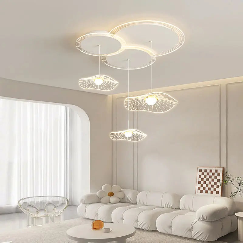 DecorBites™ Lotus Leaf LED Pendant Light for Modern Minimalist Living Room, Bedroom, and Dining