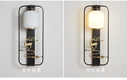 DecorBites™ Elk Decor Wall Lights | Modern Copper Wall Lamps for Living Room