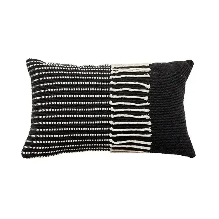 DecorBites™ Bohemian Tufted Tassel Cushion Cover | Plush Embroidered Decorative Pillow for Sofa
