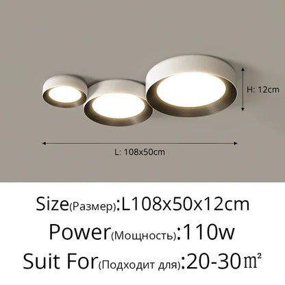 DecorBites™ LED Ceiling Lights: Modern Dimmable Square Circular Lamps for Bedroom, Aisle, Home Lighting