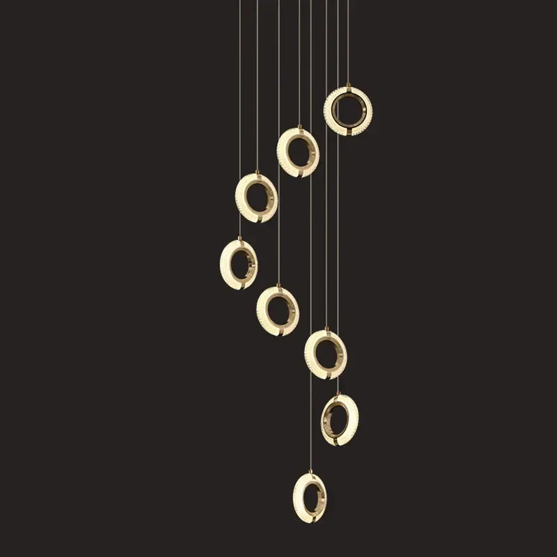 DecorBites™ Crystal Gold LED Chandelier Modern Luxury Ceiling Lamp