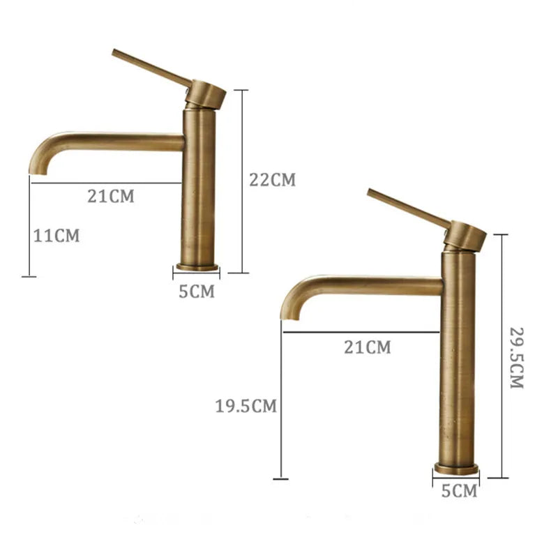 Brass Antique Basin Faucet