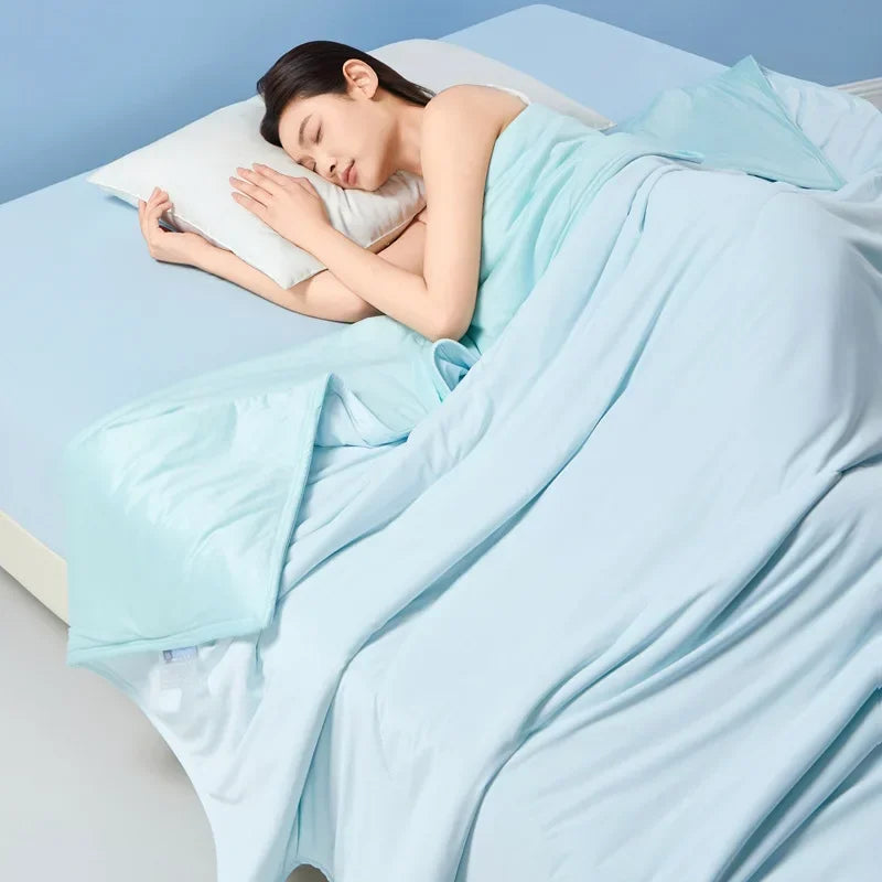 DecorBites™ Green Summer Cooling Comforter for Single Beds