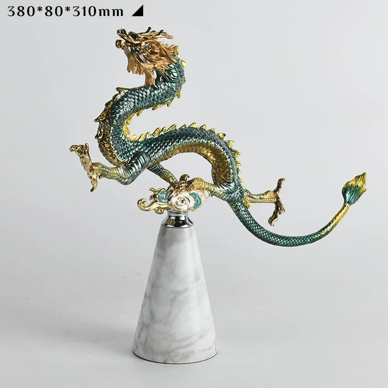 DecorBites™ Chinese Dragon Phoenix Decor for Wine Cabinet Porch Study, Modern Home Gift