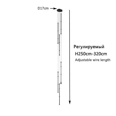 Lámpara de araña lineal creativa DecorBites™: Iluminación moderna de diseño nórdico italiano para el vestíbulo del salón