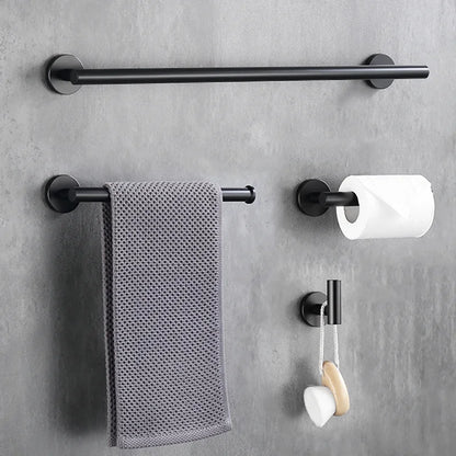 DecorBites™ Brushed Gold Bathroom Accessories Set Hand Towel Bar Rack Toilet Paper Holder