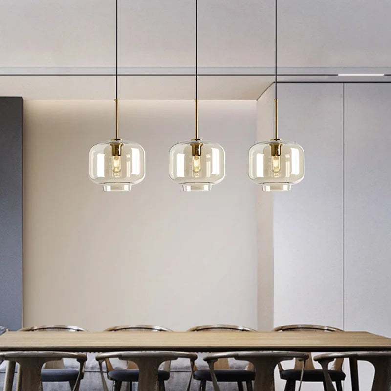 DecorBites™ Glass Pendant Lights Dining Kitchen Bar Chandelier