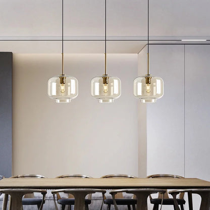 DecorBites™ Glass Pendant Lights Dining Kitchen Bar Chandelier