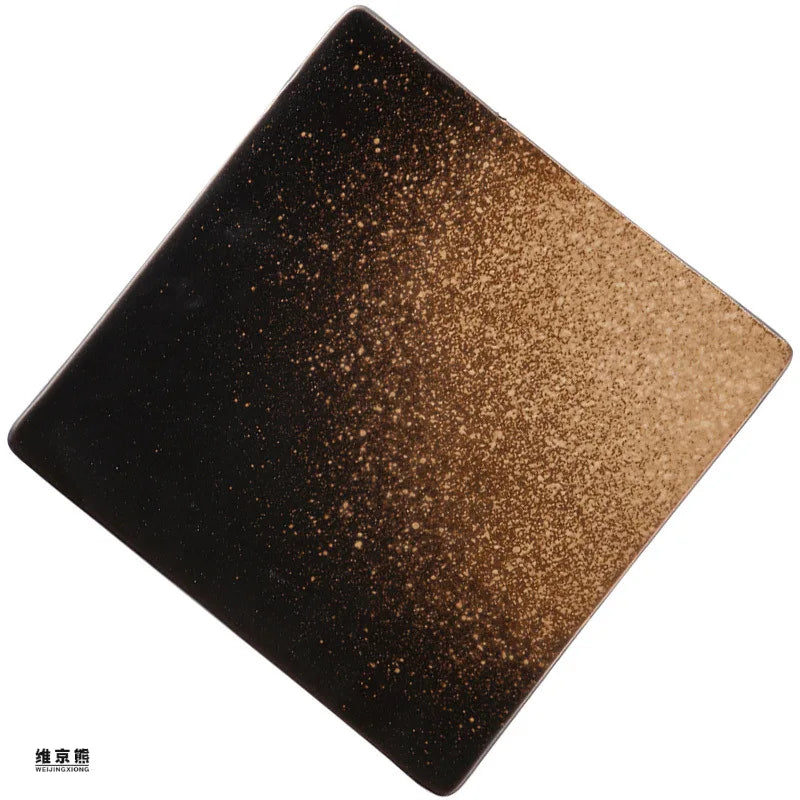 DecorBites™ Glazed Barbecue Wing Plate with Knife - Japanese Style Tray for Roast Wings and Fish