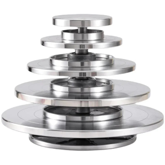 DecorBites™ Aluminum Alloy Turntable for Clay Sculpture Platform Pottery Wheel Rotation