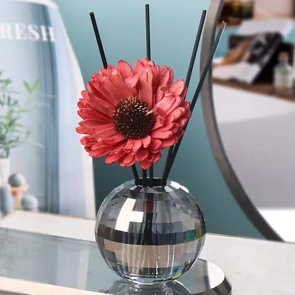 Difusor de aromas DecorBites™ con forma de bola de cristal, soporte para cepillos de dientes y base geométrica.