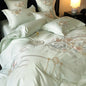 Decobites Luxe Floral Bird Embroidery 1000TC Egyptian Cotton Bedding Set