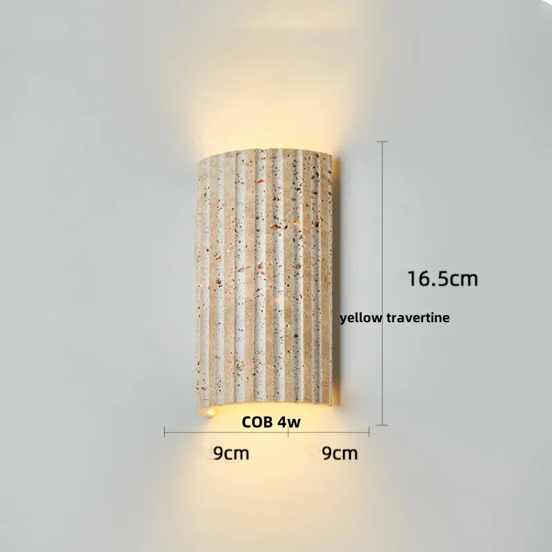 DecorBites™ LED Wall Light Fixture Bedroom Balcony Hallway Waterproof Square Terrazzo Bedside Lamp