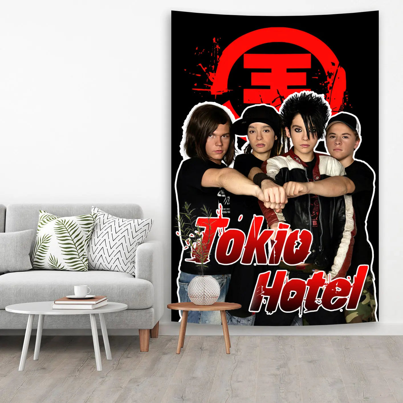 Tokio Hotel Tapestry - Rock Band Print Wall Hanging for Bedroom, Dorm Decor - Decobites