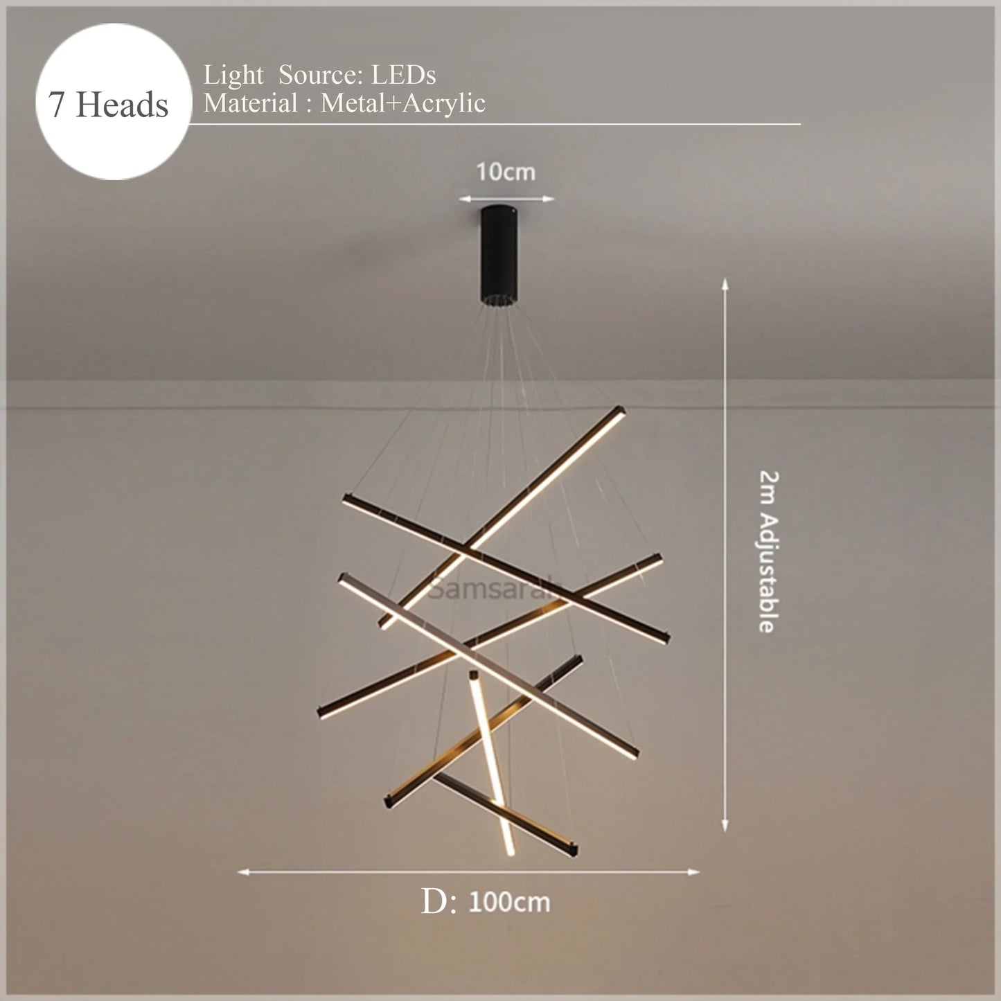 Lámpara de araña nórdica LED DecorBites™: Lámpara colgante moderna para sala de estar, comedor y dormitorio