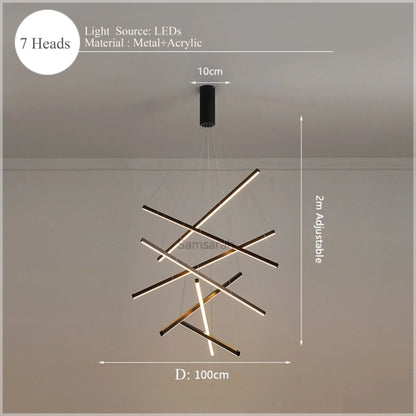 Lámpara de araña nórdica LED DecorBites™: Lámpara colgante moderna para sala de estar, comedor y dormitorio