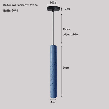 DecorBites™ Industrial Stone LED Pendant Lamp, Adjustable Wire, Colorful Options