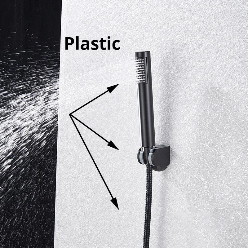 DecorBites™ Handshower Head with Stainless Steel Hose - Wall Mounted Faucet Set