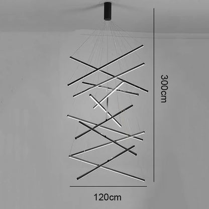 Modern Black Multi-Light LED Pendant Chandelier