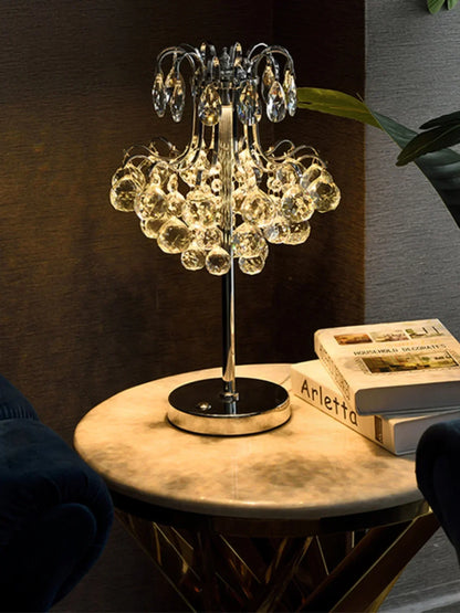 DecorBites™ Crystal Table Lamp: Nordic Luxury LED Touch Dimming, Modern Bedroom Bedside Lighting