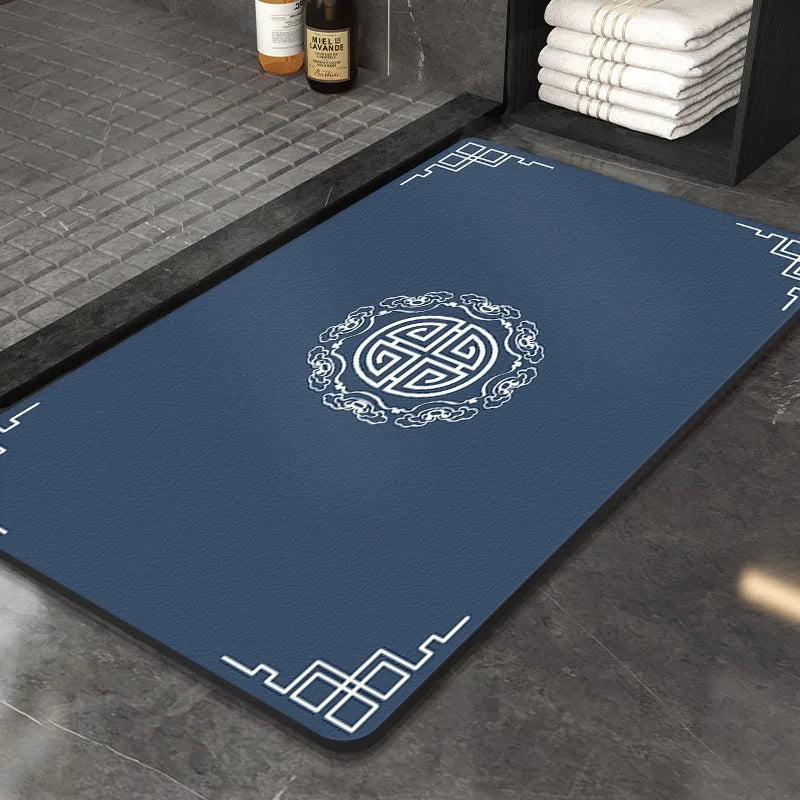 Decobites Chinese Style Diatom Mud Entry Door Mat - Super Absorbent & Anti-Slip