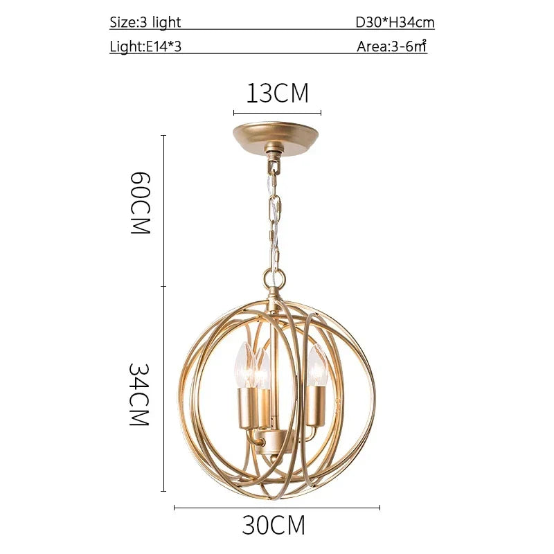 Decorbites™ Lámpara de Araña de Cristal Dorado: Luz de Techo Moderna para Comedor, Cocina y Dormitorio