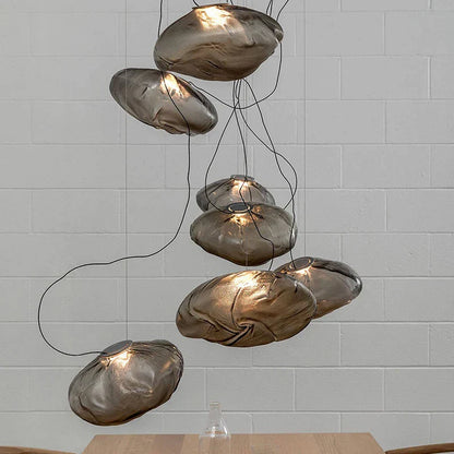 DecorBites™ Glass Cloud Chandelier LED Pendant Lamp for Villa Staircase & Hotel