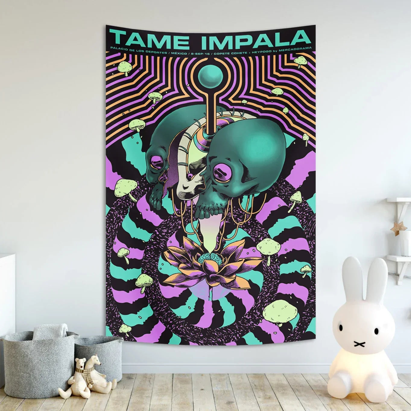 Decobites Tame Impala Psychedelic Band Tapestry: Boho Rock Music Wall Art Decor