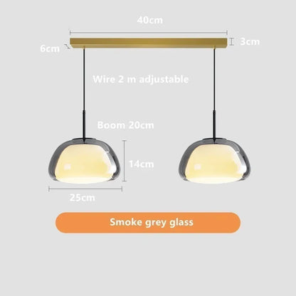 Lámpara colgante DecorBites™ Glass Jelly: Diseño minimalista de lujo para el hogar, sala de estar o dormitorio.