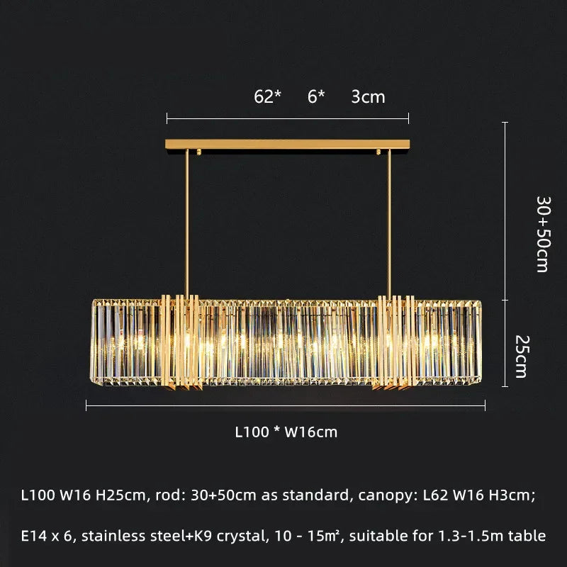 E14 Crystal Pendant Chandelier