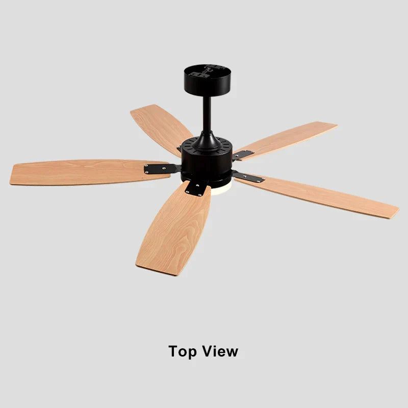 DecorBites™ 52" Wood Blade Ceiling Fan with 18W LED Light and Remote Control