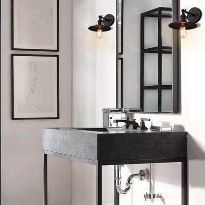 ديكوربايتس™ مصباح حائط صناعي بلمسة نهائية عتيقة مزود بمصباح واحد ومظلة بطول 7.87 بوصة وزر تشغيل/إيقاف