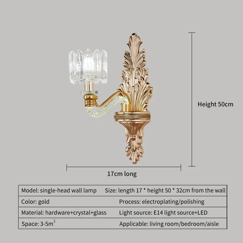 DecorBites™ Crystal Chandelier: Elegant European Garden Lamp for Living Room, Bedroom