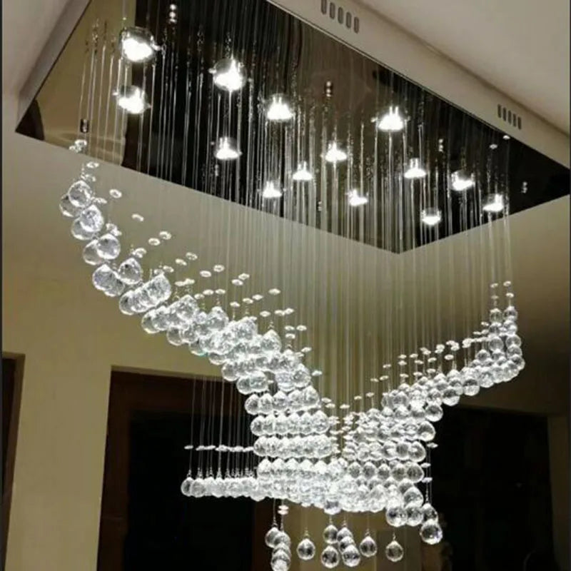 DecorBites™ Eagles Crystal Chandelier LED Lights Modern Luxury Design Living Room Lighting