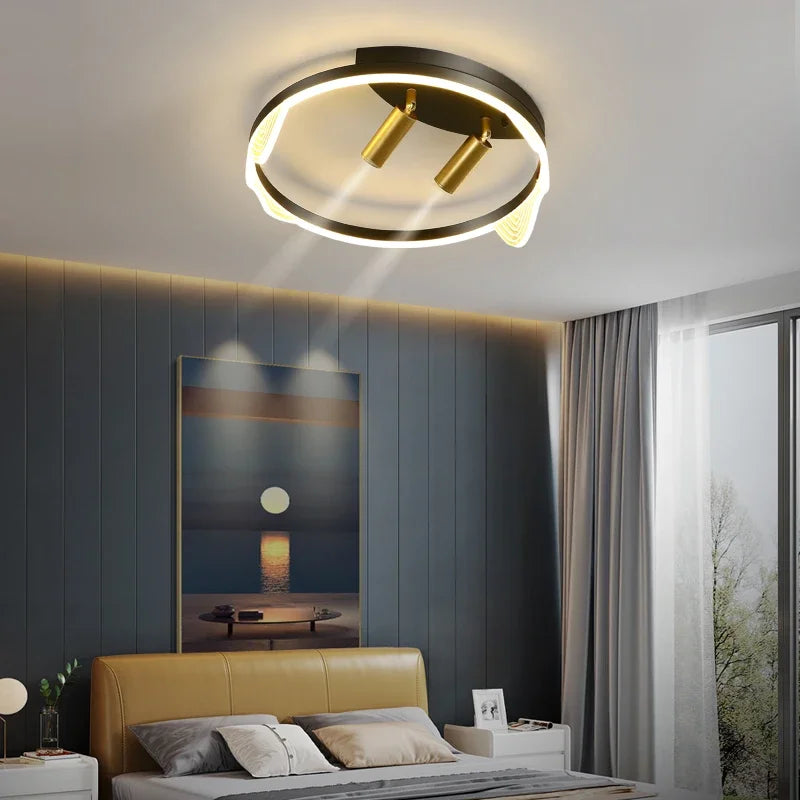 Luces de Techo LED Oro Decorbites™ con Control Remoto Regulable para Iluminación de Sala de Estar y Cocina