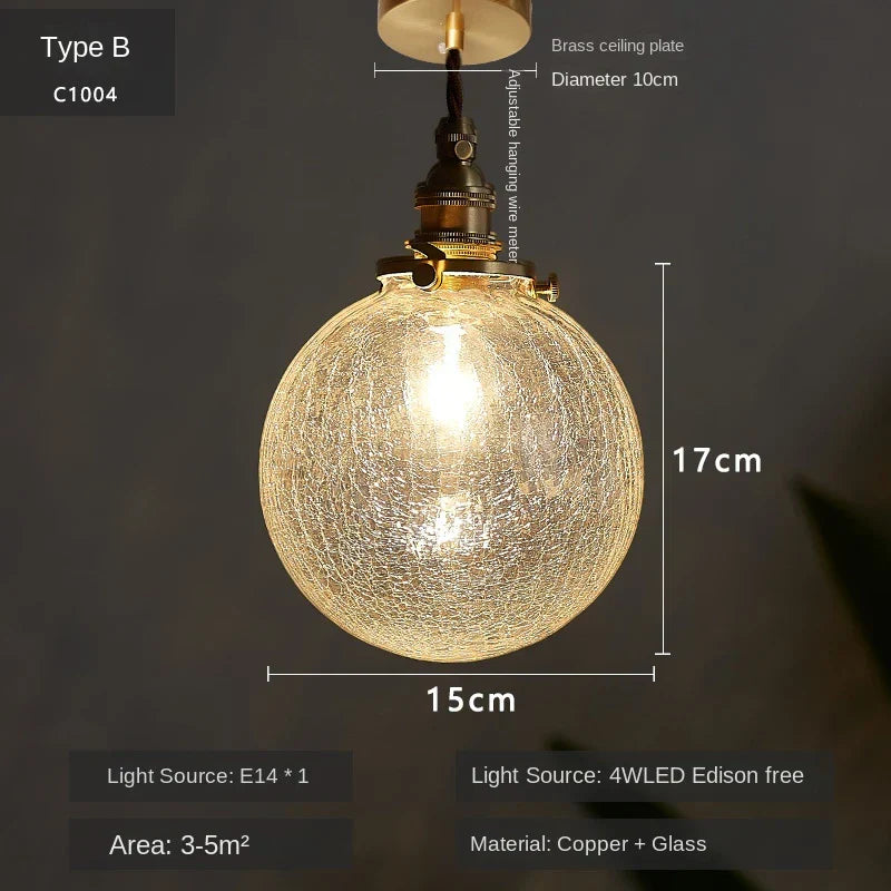 DecorBites™ Glass LED Pendant Lamp for Home Indoor Lighting, Nordic Modern Hanglamp