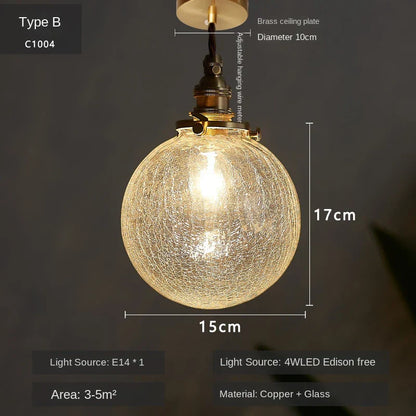 DecorBites™ Glass LED Pendant Lamp for Home Indoor Lighting, Nordic Modern Hanglamp
