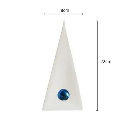 Adorno DecorBites™ de bola azul triangular geométrica: Figura decorativa abstracta