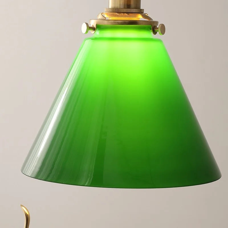 DecorBites™ Green Glass LED Pendant Lights, Adjustable Nordic Modern Hang Lamp for Bedroom, Kitchen, Hotel