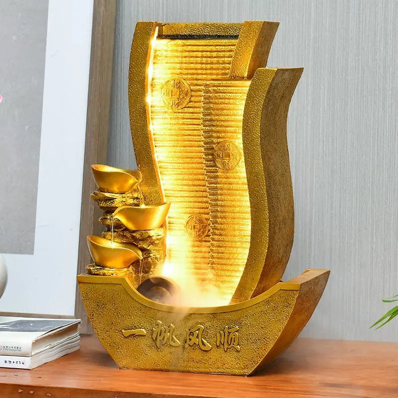 DecorBites™ Circulating Water Fountain: Office & Living Room Wealth Attracting Decoration
