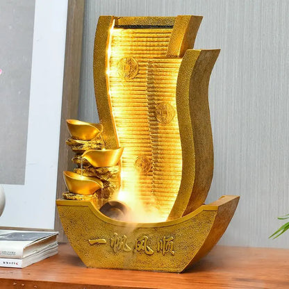 DecorBites™ Circulating Water Fountain: Office & Living Room Wealth Attracting Decoration