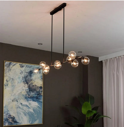DecorBites™ Bubble Ball LED Hanging Chandelier: Modern Nordic Magic Bean Design with G9 Lights