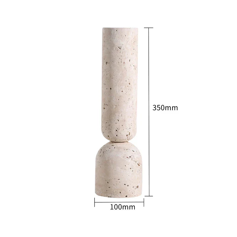 DecorBites™ Archway Shape Travertine Sculpture Figurine Statue for Home Decor