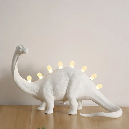DecorBites™ Brontosaurus T-Rex Dinosaur Resin LED Desk Lamp for Bedroom Home Decor