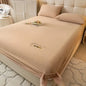 Decobites Cozy Velvet Fitted Sheet: Thick Warm Bed Cover for Bedroom Living Room