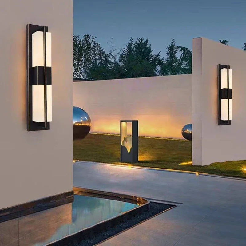 DecorBites™ LED Wall Light Waterproof Garden Porch Sconce, Imitation Marble, IP65 Rated