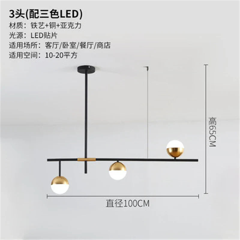 Lámpara colgante de bola de cristal DecorBites™ con luz LED moderna