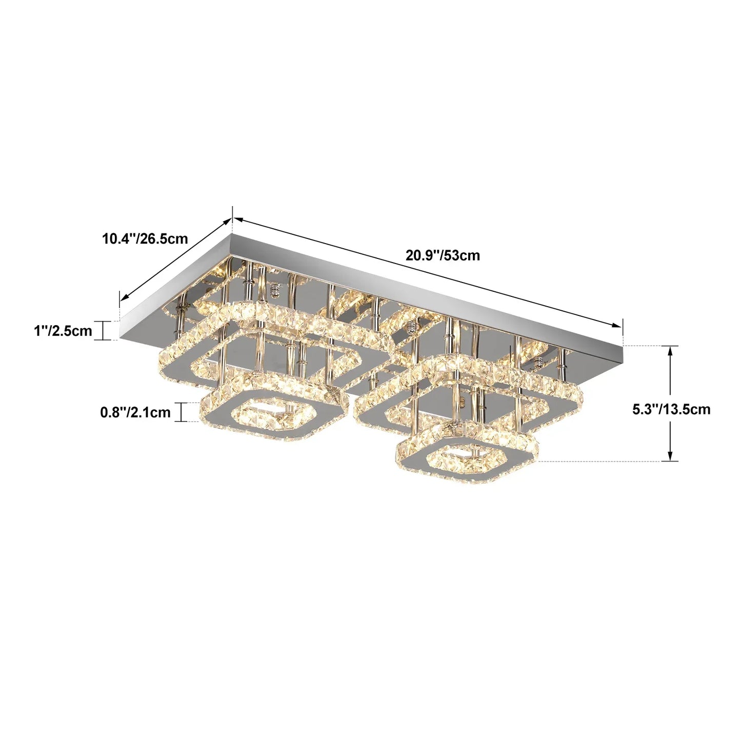 DecorBites™ Crystal Ceiling Chandelier: Luxury LED Pendant Lighting for Modern Living Room Decor