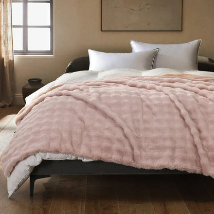 Decobites Plush Bed Blanket for Cozy Living Room Decor